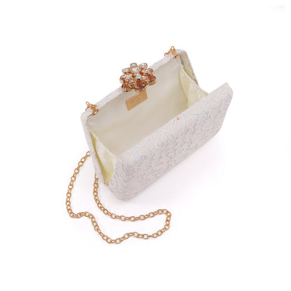 Coco Crochet Lace Minaudiere Clutch