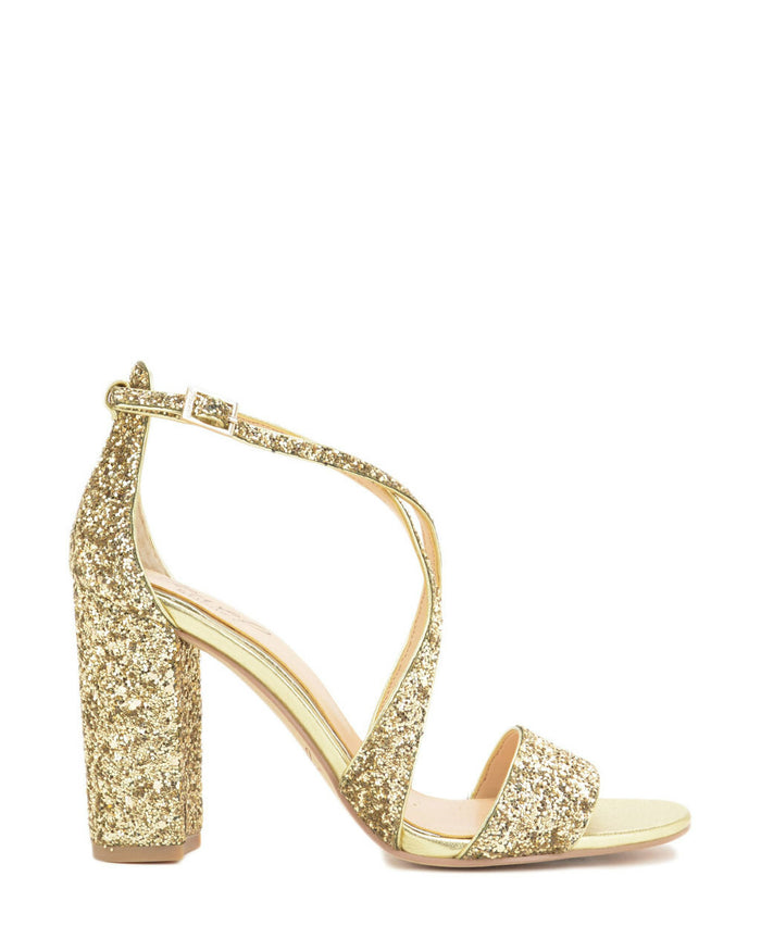 Gold | Cook Metallic Glitter Evening Shoe