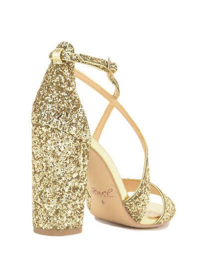 Gold | Cook Metallic Glitter Evening Shoe