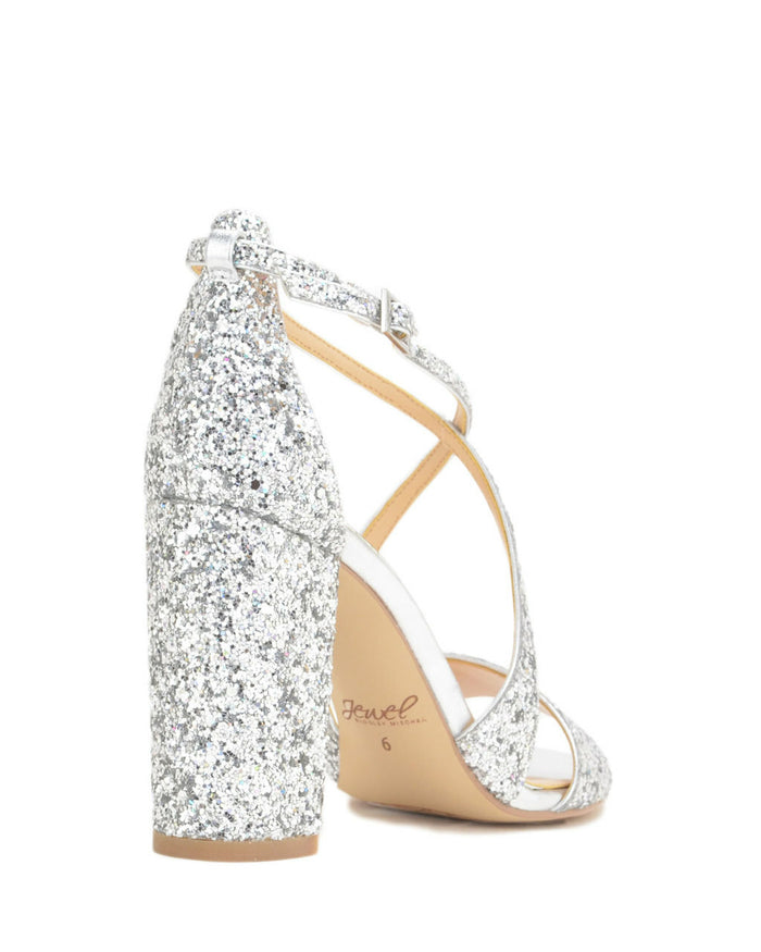 Silver | Cook Metallic Glitter Evening Shoe