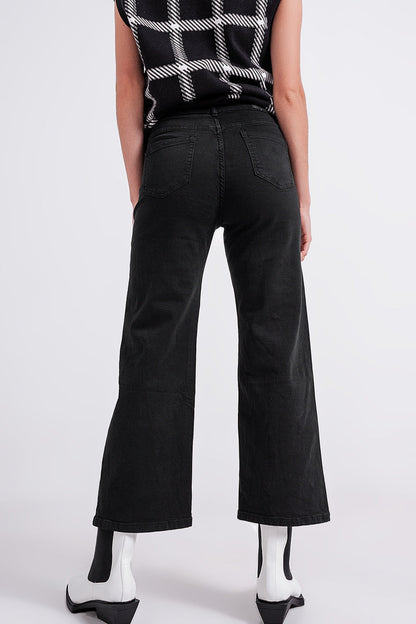 Cropped Wide Leg Jeans