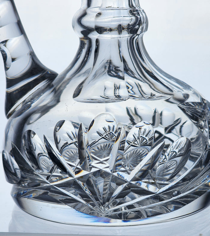 Cut glass abp Antique handled cruid