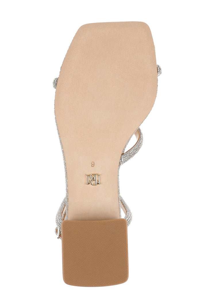 Silver | Dakotah Low Block Sandals Sole