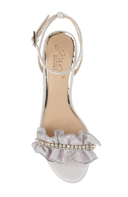 Light Lilac Desirie Ruffle Block Heel SandalTop