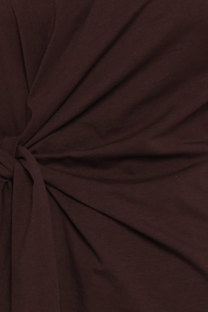 TOPS Devina Knot Tee - Brown