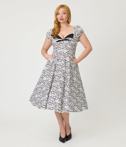 Disney Aristocats Collection by Unique Vintage Disney Marie All Over Print Swing Dress