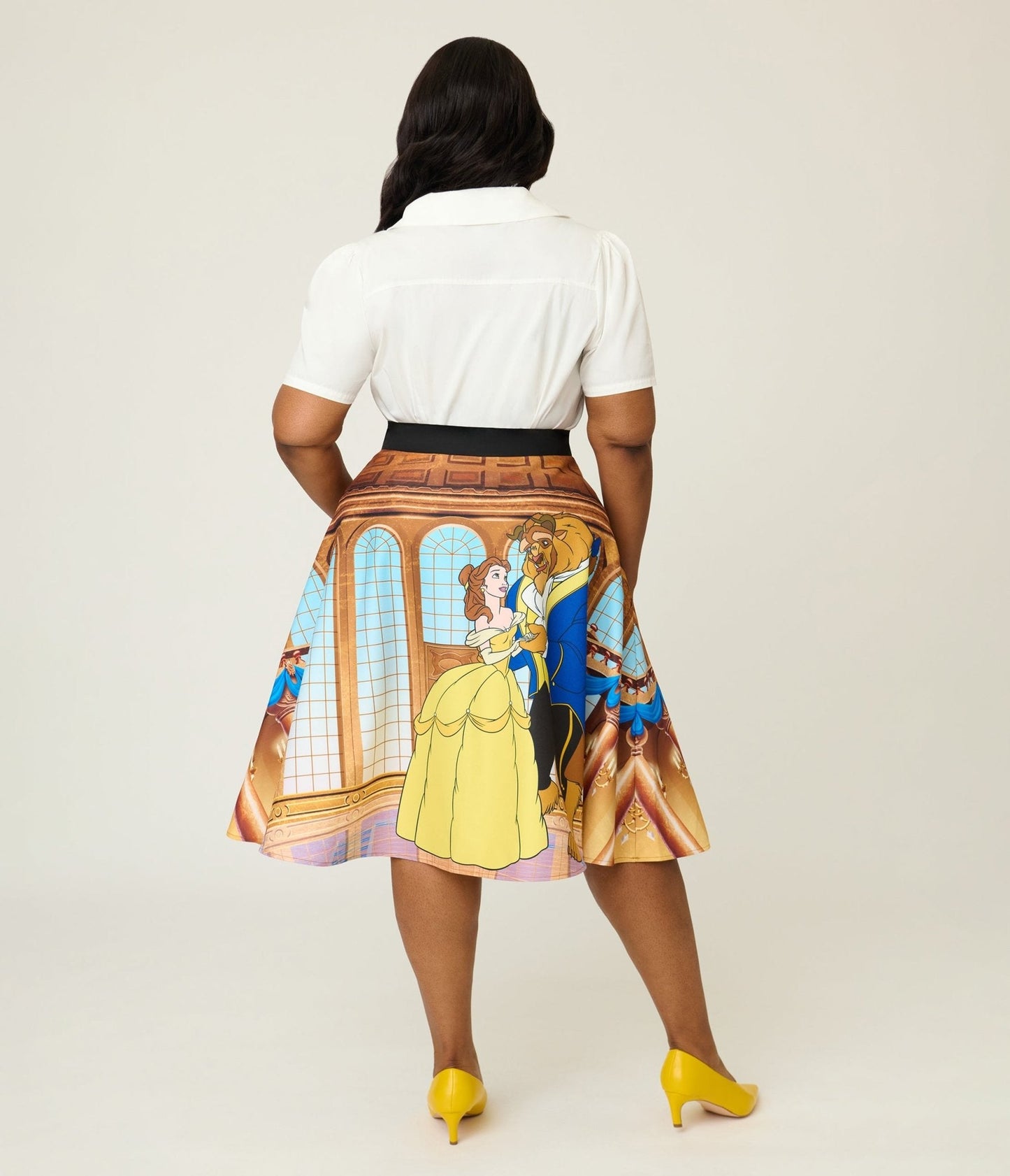 Disney Beauty & the Beast Collection by Unique Vintage Plus Size Ballroom Vivian Swing Skirt