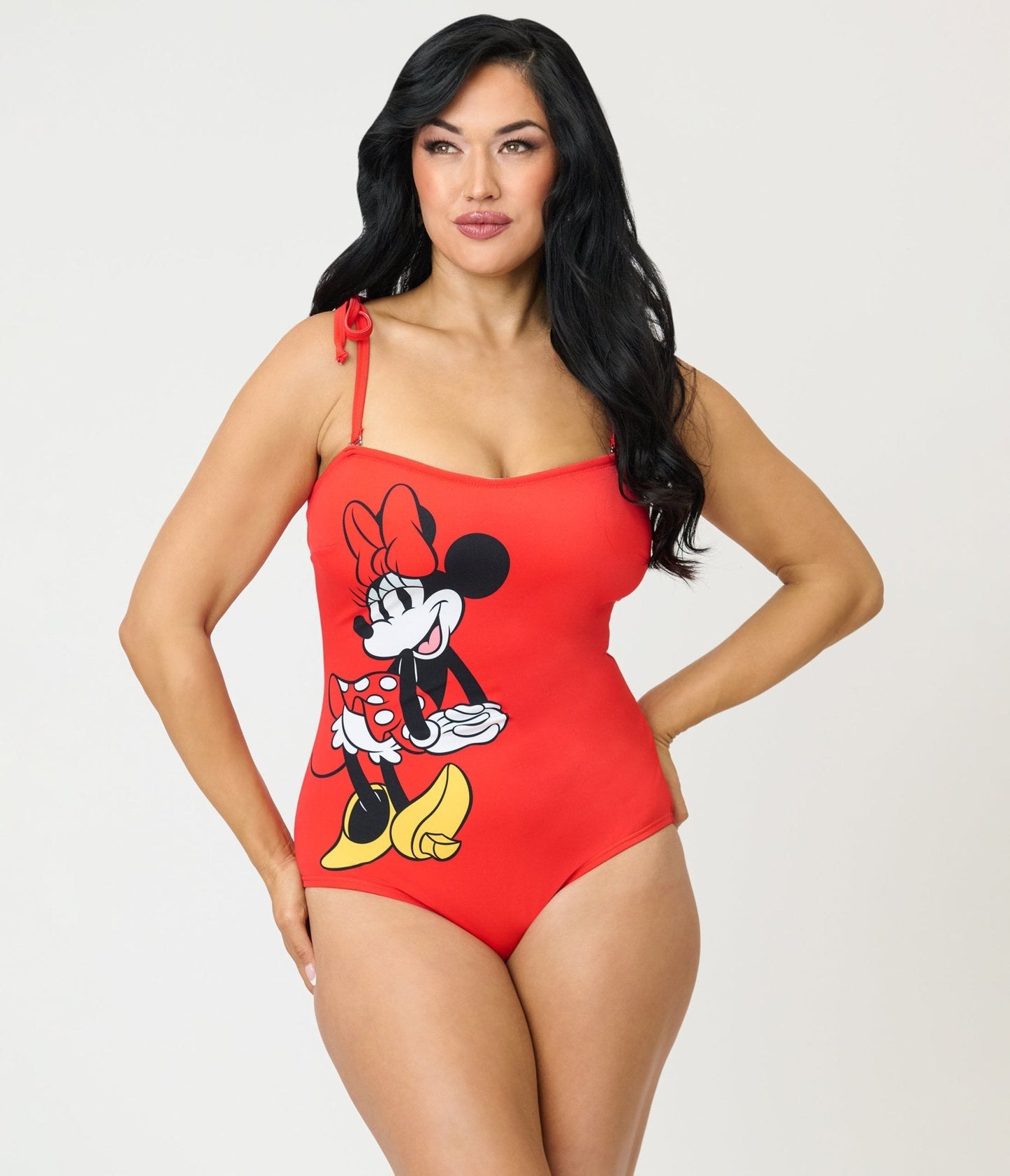 Disney Mickey & Friends Collection by Unique Vintage Red Minnie One Piece Swimsuit