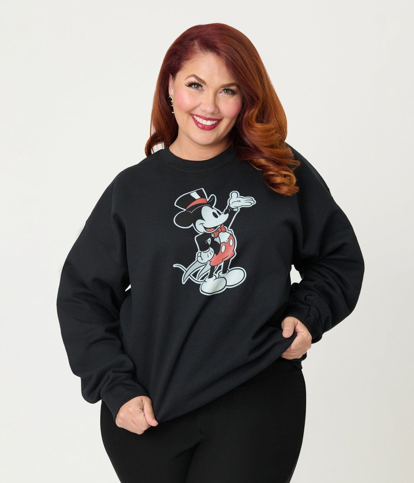 Disney Mickey & Friends Collection by Unique Vintage Top Hat Mickey Unisex Sweatshirt