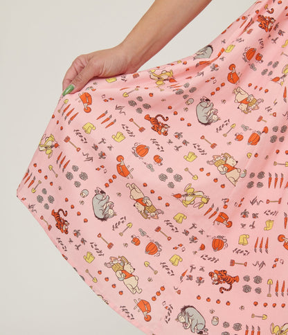 Disney Winnie the Pooh x Unique Vintage Pooh Farm Cotton Swing Dress