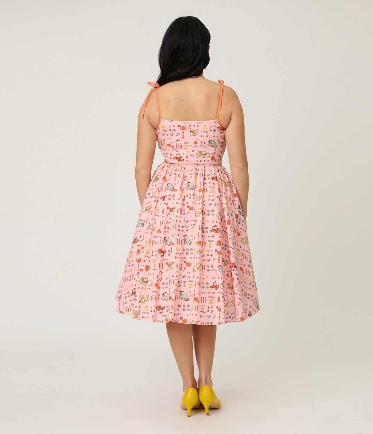 Disney Winnie the Pooh x Unique Vintage Pooh Farm Cotton Swing Dress