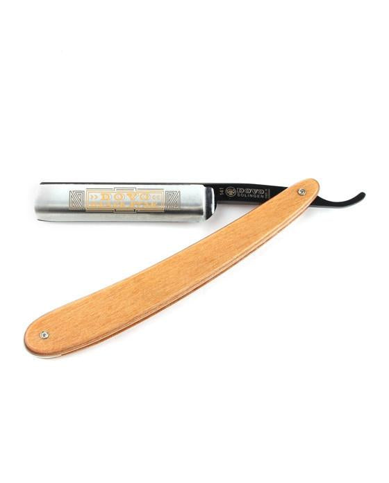 Dovo | "Black Star" Straight Razor, Brown Pakkawood Handle, 5/8"