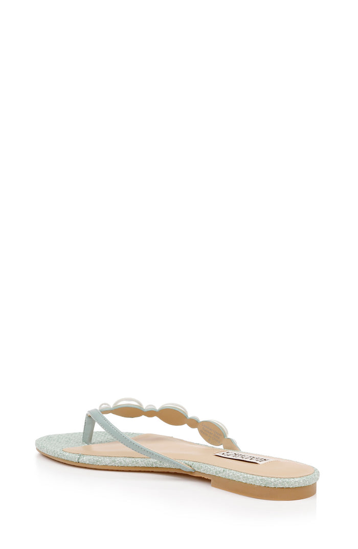 Seaglass | Dyana Pearl Embellished Thong Sandals Back Side