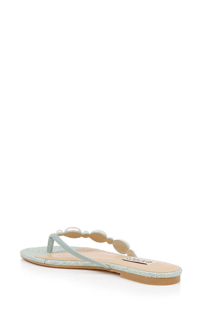 Seaglass | Dyana Pearl Embellished Thong Sandals Back Side
