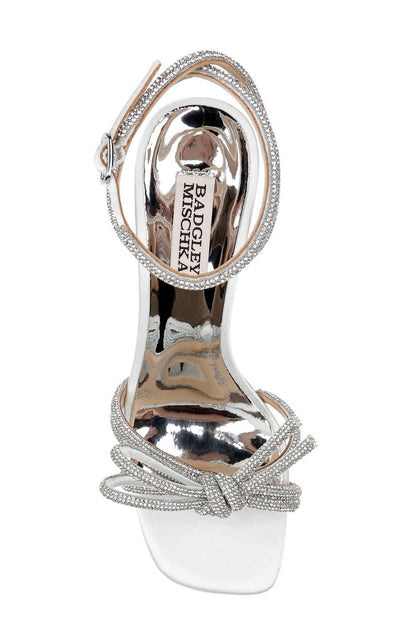 White Clear | Effie Strappy Bow Stiletto Heels