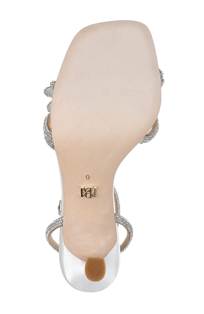 White Clear | Effie Strappy Bow Stiletto Heels
