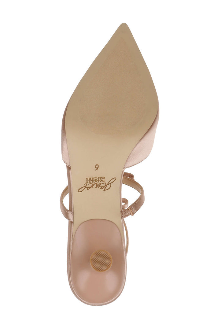Nude | Elisabetta T-Strap Kitten Heel Pumps Sole