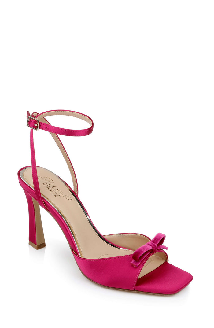 Pink | Elisha Open Toe Ankle Strap Sandals Front Side