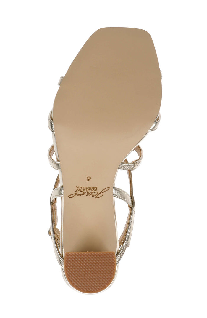 Gold Metallic | Eliza Strappy Block Heels Sandals Sole