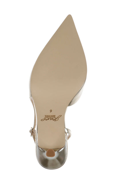 Gold Metallic | Ellery Pointed Toe Slingback Pumps Sole