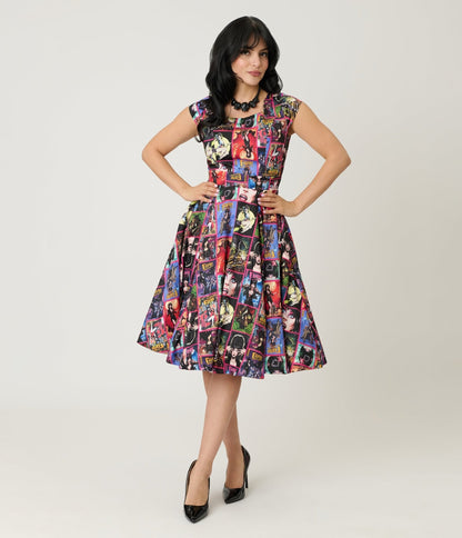 Elvira x Magnolia Place Comics Swing Dress