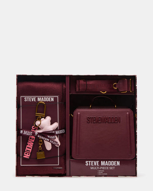 EVELYN Charm Box Gift Set Bloodstone Women's Top-Handle Crossbody Bag Gift Set | Steve Madden