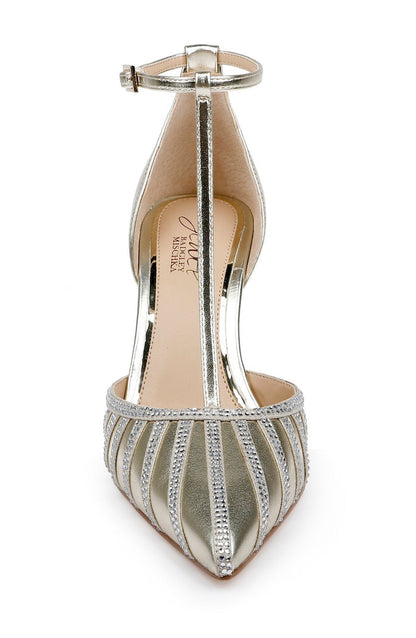 Gold Metallic | Faithlyn d'Orsay T-Strap Pumps Front