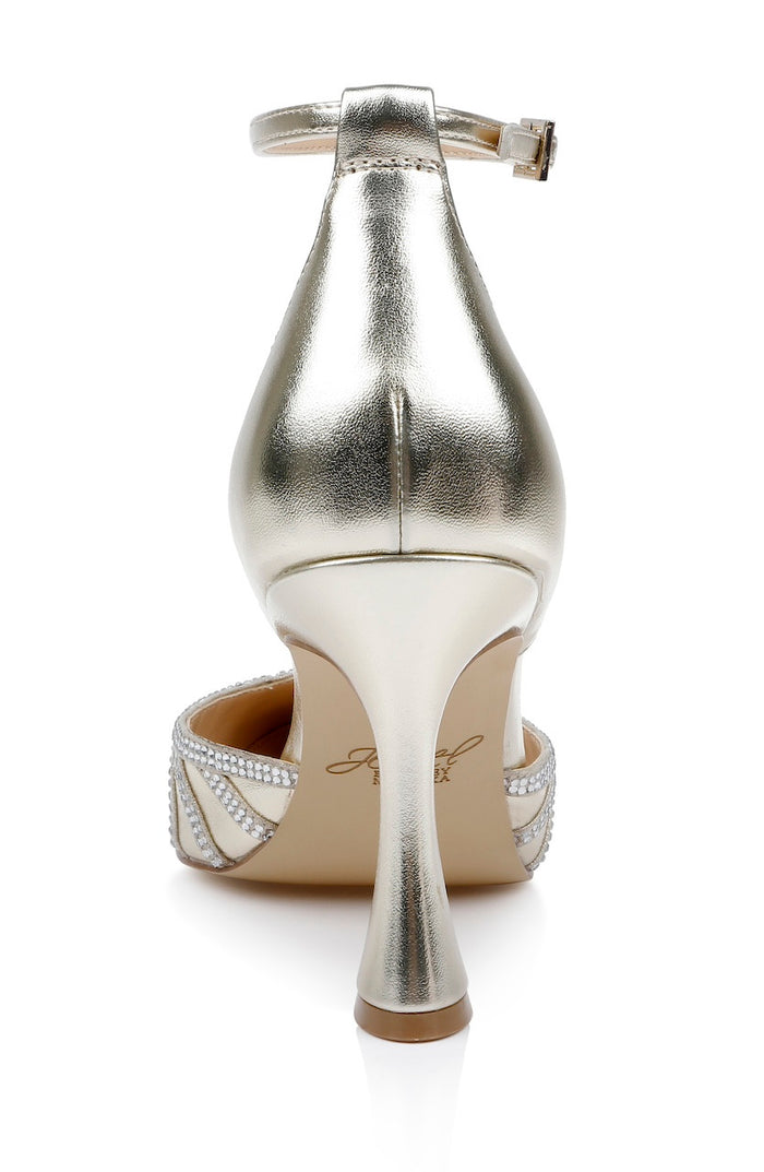 Gold Metallic | Faithlyn d'Orsay T-Strap Pumps Back