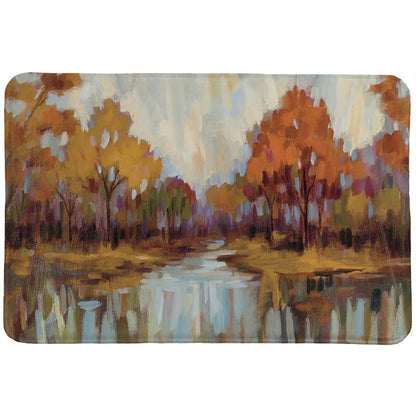 Fall Aquarelle Purple Memory Foam Rug
