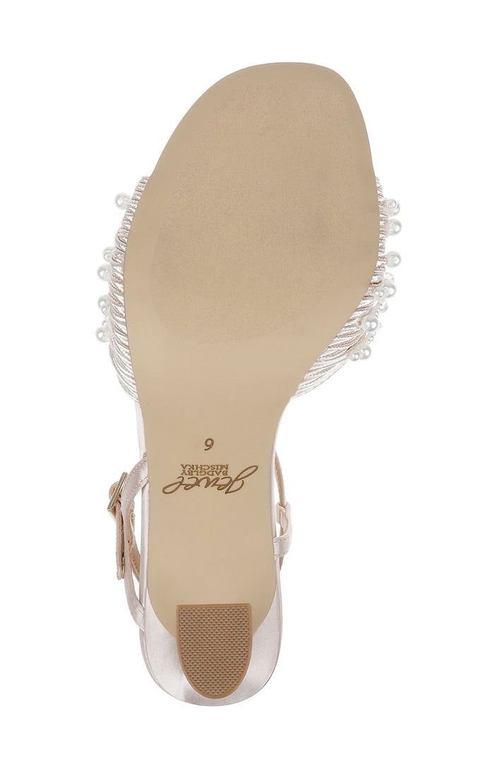 Champagne | Fanny Pearl Stiletto Heel Sandals Sole