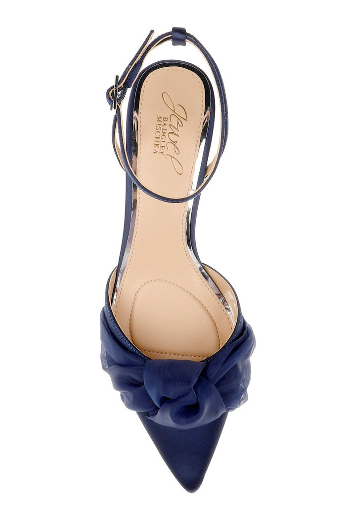 Navy | Favor Pointed Toe Kitten Heels Top