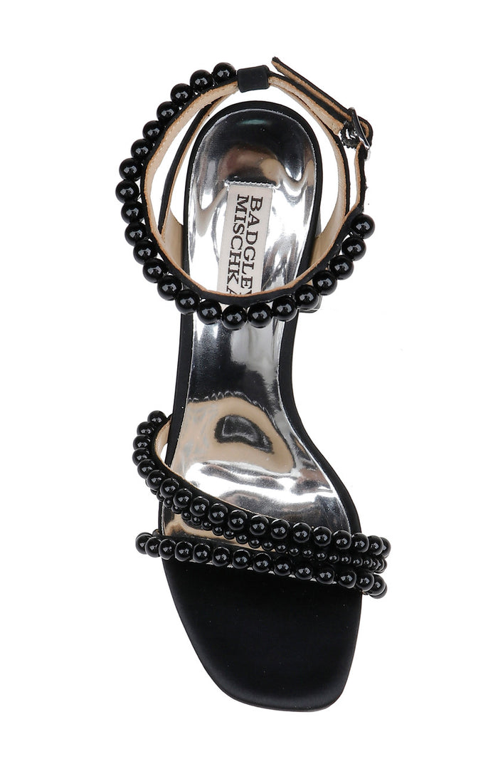 Black | Feisty II Pearl Block Heel