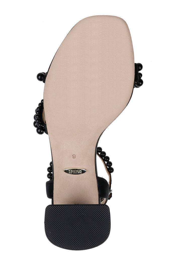 Black | Feisty II Pearl Block Heel