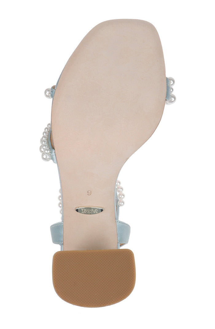 Mist Blue | Feisty Pearl Block Heel Sole