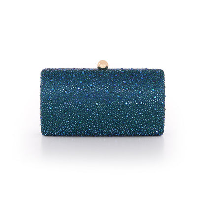 Teal | Mix Crystal Minaudiere Front