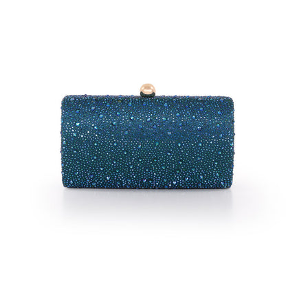 Teal | Mix Crystal Minaudiere Back