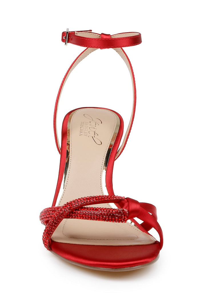 Red | Fiji Mid Stiletto Heel Sandals Front