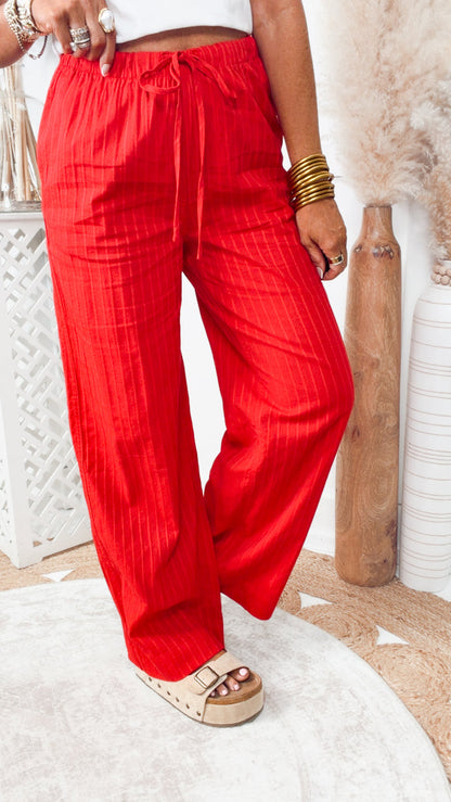 -FINAL SALE-The Scarlet Tide Pants-Red