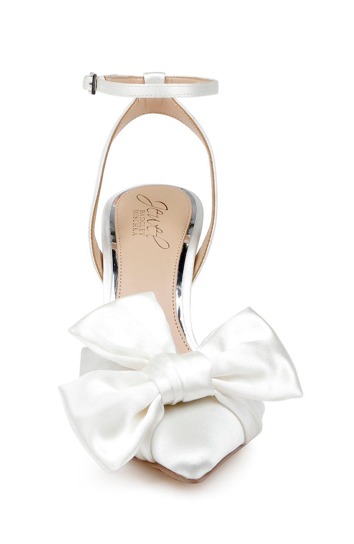 Ivory | Francine Ankle Strap Pumps Front