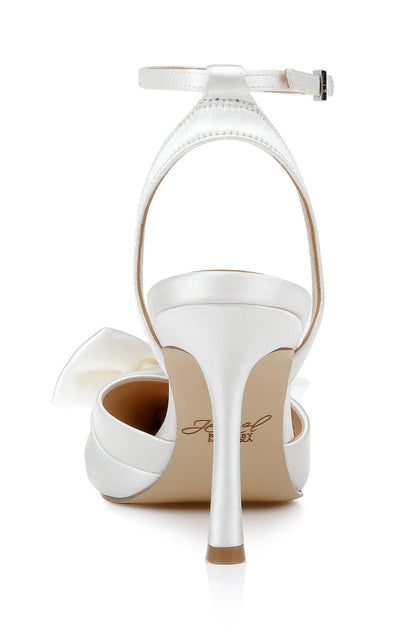 Ivory | Francine Ankle Strap Pumps Back