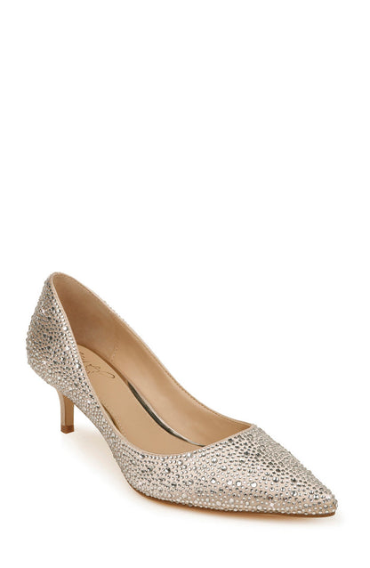 Champagne | Frenchie Pointed Toe Kitten Heel