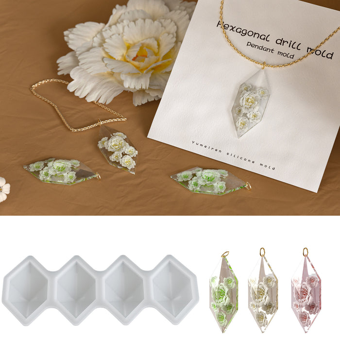 Gemstone Faceted Jewelry Pendant Resin Mold