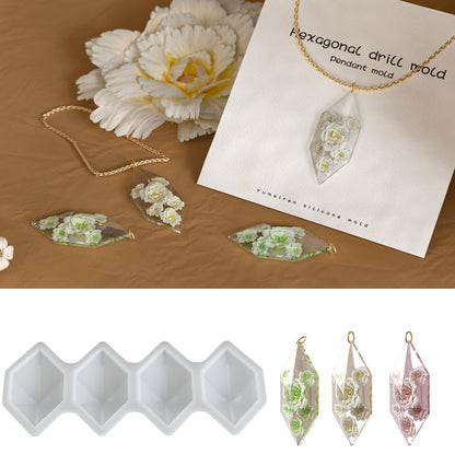 Gemstone Faceted Jewelry Pendant Resin Mold