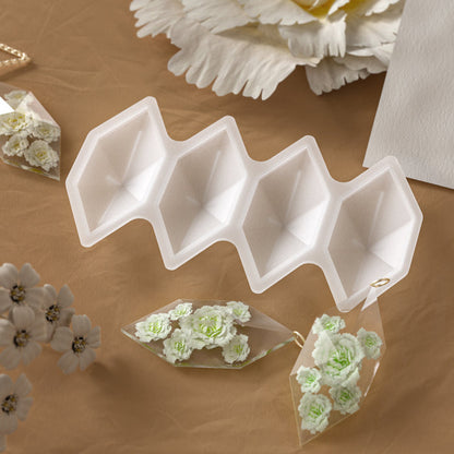 Gemstone Faceted Jewelry Pendant Resin Mold