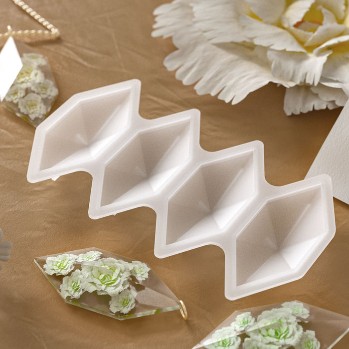 Gemstone Faceted Jewelry Pendant Resin Mold