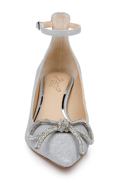 Silver | Geranium Kitten Heel Pump