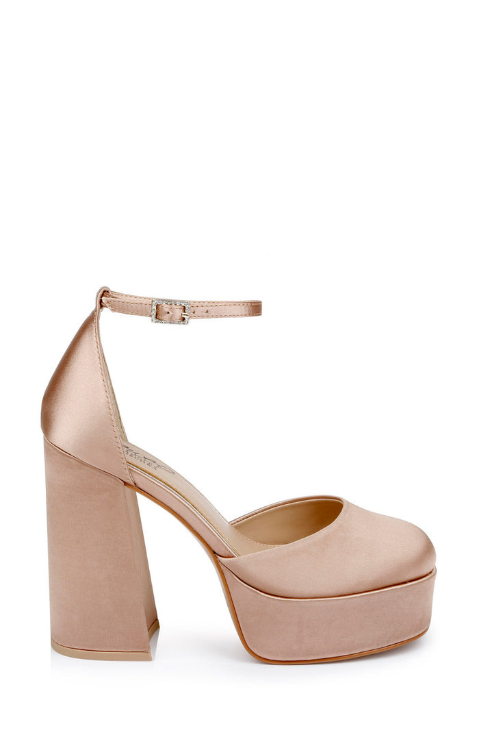 Almond Nude | Giada Round Toe Platform