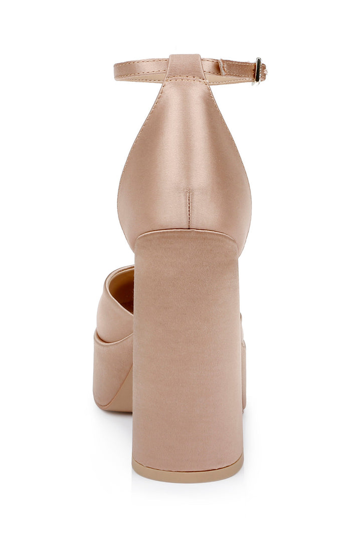 Almond Nude | Giada Round Toe Platform