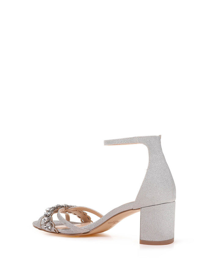 Silver | Giona Embellished Evening Shoe