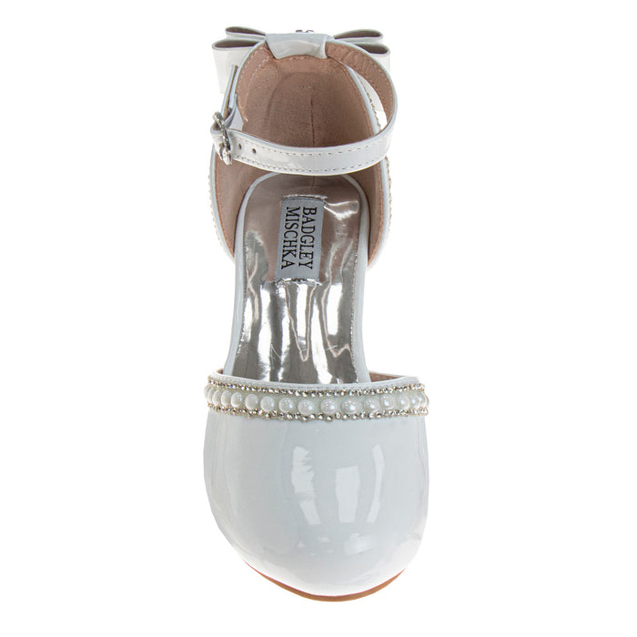 White Patent | Girls' Bow d'Orsay Dress Shoes Front